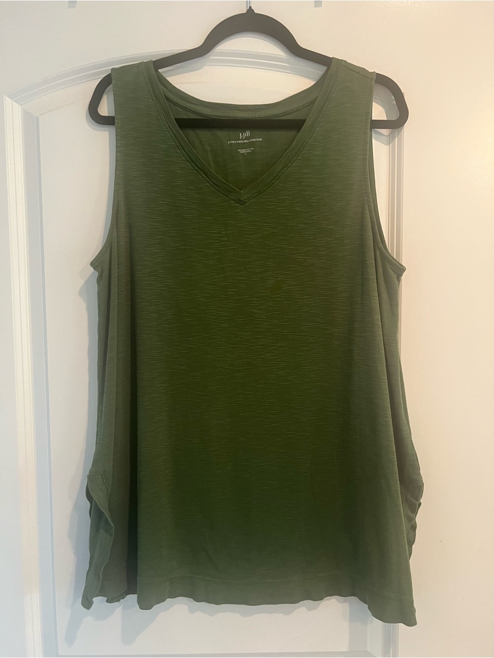J. Jill Olive Green V-Neck Sleeveless Top XL
